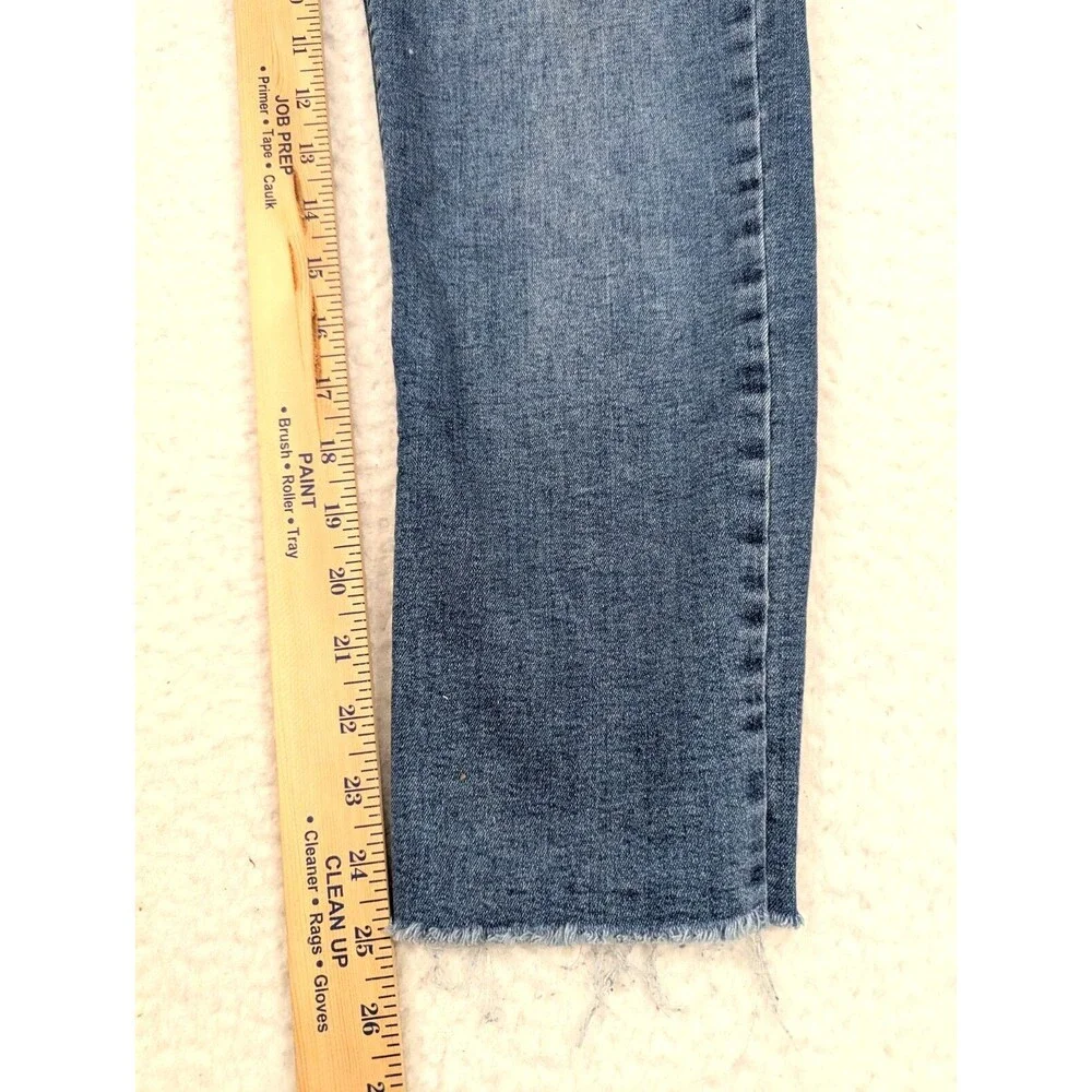Steve's Jeans Women's Jeans Low Rise 28x25 Blue Stretch Denim Raw Hem Frayed - Picture 6 of 13